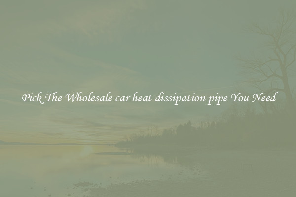 Pick The Wholesale car heat dissipation pipe You Need