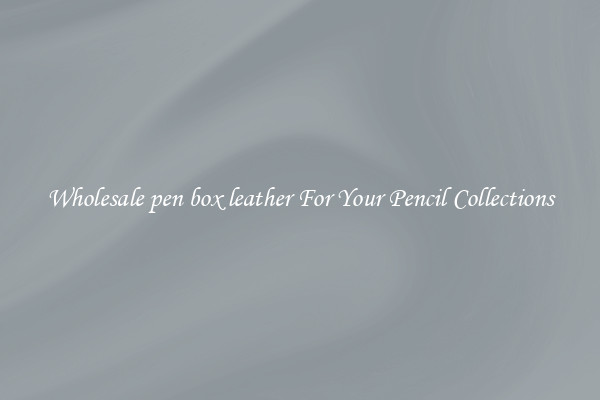 Wholesale pen box leather For Your Pencil Collections