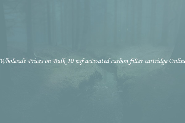 Wholesale Prices on Bulk 10 nsf activated carbon filter cartridge Online