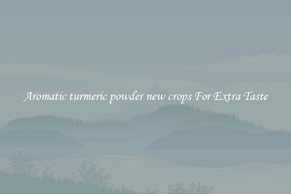 Aromatic turmeric powder new crops For Extra Taste