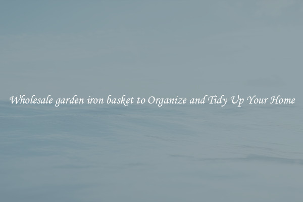 Wholesale garden iron basket to Organize and Tidy Up Your Home