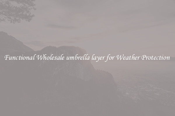 Functional Wholesale umbrella layer for Weather Protection 