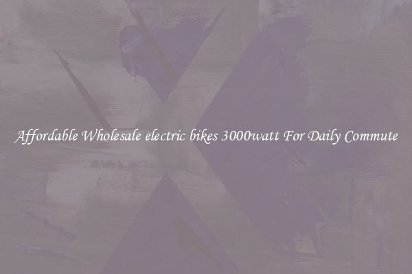 Affordable Wholesale electric bikes 3000watt For Daily Commute