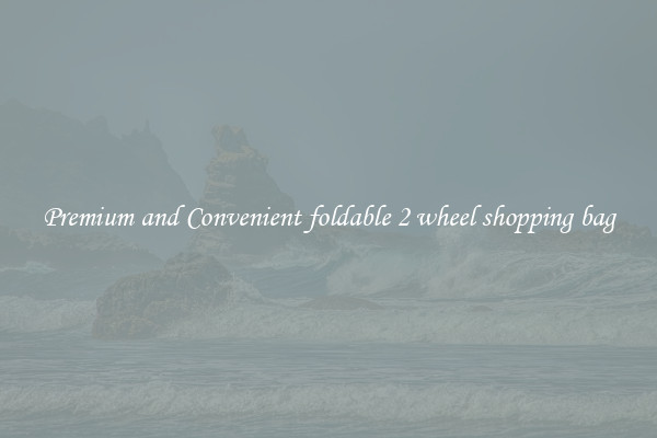 Premium and Convenient foldable 2 wheel shopping bag