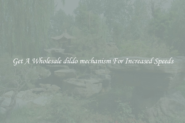 Get A Wholesale dildo mechanism For Increased Speeds