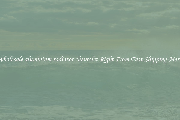 Buy Wholesale aluminium radiator chevrolet Right From Fast-Shipping Merchants