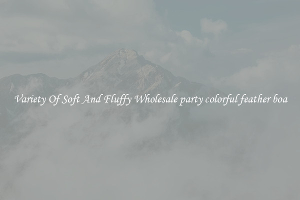 Variety Of Soft And Fluffy Wholesale party colorful feather boa