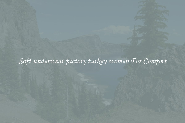 Soft underwear factory turkey women For Comfort
